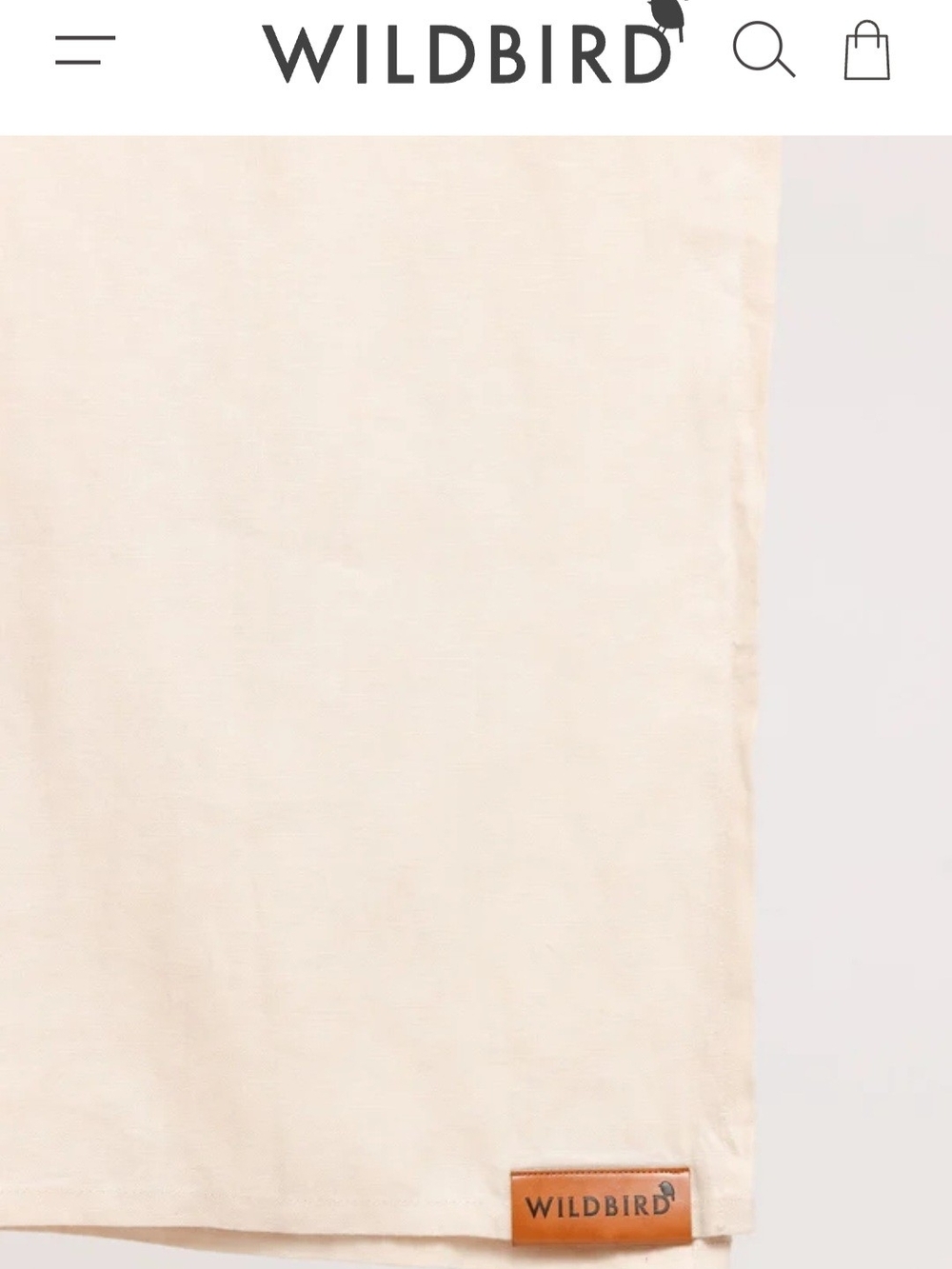 Wildbird Men's Cream Cotton Pants